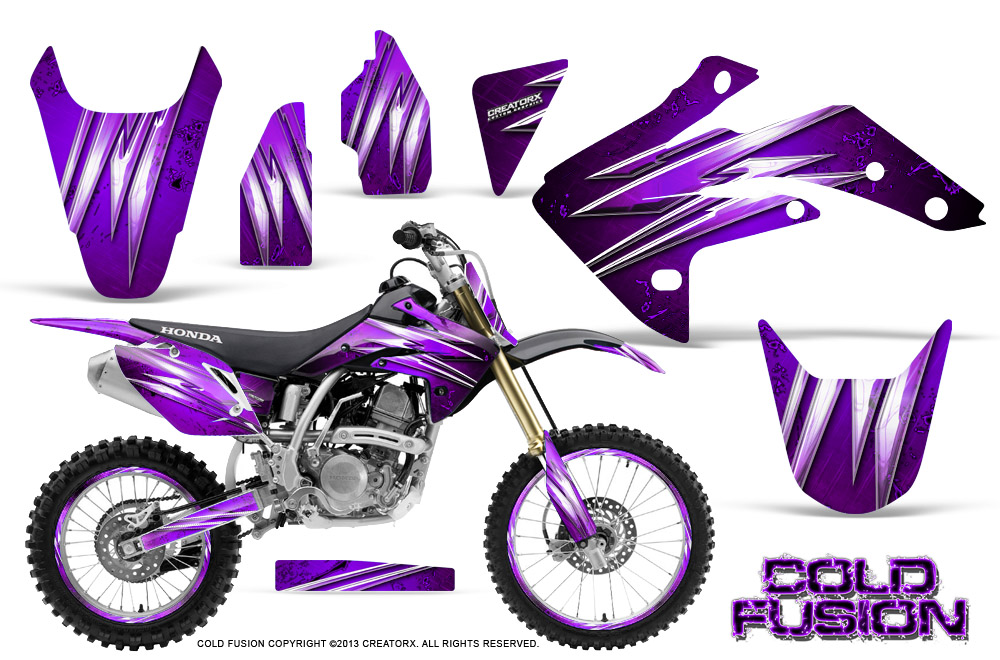 Honda CRF150R 07-10 Graphics Kit Cold Fusion Purple NP Rims